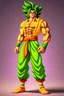 Placeholder: Full Body, Male Tiefling, monk, body shape as Broly, boxer pose, goku outfit colour theme, HD