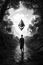 Placeholder: tom lee ethereum oracle of delphi seeing the future in the style of surrealism black and white