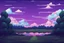 Placeholder: Symmetric Purple SKY WITH CLOUDS BACKGROUND Pixel Art