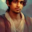 Placeholder:  Indian mystical boy , cute, beautiful, cinematic, 8k, resolution concept art portrait by Greg Rutkowski, Artgerm, WLOP, Alphonse Mucha dynamic lighting hyperdetailed intricately detailed