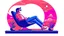 Placeholder: illustration of a man relaxing in a digital style