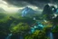 Placeholder: Art by Dylan cole, Avatar concept art, pandora, landscape, ultra-wide angle, ultra realistic, no blur, 8 k uhd, art station, volumetric lighting, aerial view, beautiful, sharp focus, ultra detailed, concept art, studio quality