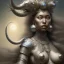 Placeholder: ssango fantasy, fantasy magic, intricate, sharp focus, illustration, highly detailed, digital painting, concept art, matte, artgerm and paul lewin and kehinde wiley, masterpiece silver elephant head bronze Asian African girl nice breast Afo hair turquoise sun rain waves