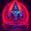 Placeholder: God shiva Demonic image in neon red color pallet