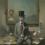 Placeholder: UN conference,a cat and human flesh-like surgical instruments and universe-like a pigeon and neuralink, surrealism,minimalism,Painting By Adrian Ghenie, Rene Magritte, Salvador Dali, Lucian Freud