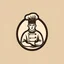 Placeholder: high quality, logo style, chef cook, flat vector art