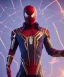 Placeholder: thanos dress up with spiderman suit, red and black, shooting spiderweb from wrist, full body close up, soft light atmosphere, light effect，vaporwave colorful, concept art, smooth, extremely sharp detail, finely tuned detail, ultra high definition, 8 k, unreal engine 5, ultra sharp focus