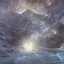 Placeholder: celestial, ice crystals, snow, icicles, reflections