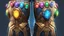 Placeholder: Two infinity gauntlets contain six infinity stones, one of which is made with nano In the hands of a powerful man