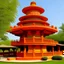 Placeholder: An orange color oily carnival designed by Frank Lloyd Wright