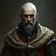 Placeholder: A bald greyskinned noble with a renaissance coat fantasy grimdark realistic