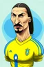 Placeholder: Zlatan Ibrahimovic Swedish football player ,cartoon 2d