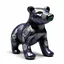 Placeholder: A dark purple ice elemental polar bear designed in Oaxacan Alebrijes painted by Andy Warhol