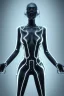 Placeholder: cyberpunk, black latex body, women, body portrai, big boobs, open mouth, highlight eyes perfect, skin, tron, cyborg , perfekt, real, dream, hr giger