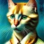 Placeholder: Portrait of a cat by Van Gogh