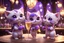 Placeholder: cute chibi kittens drinking champagne in a beautiful dessert shop in purple in lamplight Weight:1 3D Game Cinematic Feel, Epic 3D Videogame Graphics, Intricately Detailed, 8K Resolution, Dynamic Lighting, Unreal Engine 5, CryEngine, Trending on ArtStation, HDR, 3D Masterpiece, Unity Render, Perfect Composition Weight:0.9