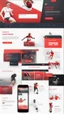 Placeholder: Design a user-friendly and visually appealing landing page for a sport website, prioritizing an intuitive user experience, red colors