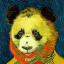 Placeholder: Portrait of panda smile van gogh