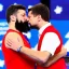 Placeholder: Volodymyr Zelensky WITH A BEARD wearing TANKTOP KISSING JOE BIDEN