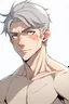 Placeholder: Anime man side character with plasticity abilities small muscles, aged 23