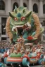 Placeholder: macy's day float of an axolatl