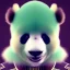 Placeholder: A male humanoid/furry panda with mint fur color that can use ice rainbow superpowers in pixar style