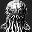 Placeholder: grotesque, cthulhu octopus, very ancient stone statuette with multiple tentacles over chiseled marble pedestal, hyper detailed, realist, awesome, chiaroscuro, high contrast, black and white, pen and nankin wash, gustave dorè style, artgerm, wlop, hr giger