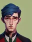 Placeholder: Portrait of a 30 year old strange gay wizard like Mary Poppins