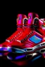 Placeholder: A red Jordan nfl sneaker, futuristic and amazing