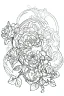 Placeholder: outline art for cute flower coloring pages with which, White background. sketch style, clean line art, white background, no shadow and clear