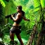 Placeholder: lara croft in the sweltering jungle