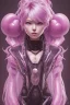 Placeholder: Detailed cute anime Kunoichi girl, purple hair buns, purple bangs, black latex bodysuit, intricate details, full body portrait, keep head in frame, slight smile, black Japanese motif, concept art, highly detailed, digital painting, concept art, sharp focus, illustration, art by Yoji Shinkawa, WLOP and greg rutkowski and alphonse mucha and artgerm and yanjun Chen and Junji ito and Makoto Shinkai, HDR, octane render