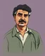 Placeholder: vector. cartoon. Walking, Digital painting, abdullah ocalan. عبداله اوجلان. character. Abdullah Öcalan. Vector, Kurdish. color. minimal