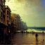 Placeholder: Gulf, Naples , by Jeremy mann, point perspective,intricate detailed, strong lines, John atkinson Grimshaw,