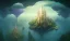 Placeholder: floating islands with waterfalls connecting each other whimsical surrealism, based on child's drawing, lsd trip, dream recording, deep - space imaging fantastical setting isometric view octane render, art by salvador dali, greg rutkowski studio ghibli