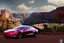 Placeholder: A Tesla 'Model Y' is going at a high speed, in the 'Grand Canyon National Park'. (CINEMATIC, WIDE ANGLE LENS, PHOTO REAL)