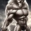 Placeholder:  muscular sexy werewolf Dilf with white fur