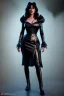 Placeholder: Lisa Ann as evil queen in black leather gown, cleavage, angry, stern look, unreal 5, octane render,cinema4d, dynamic lighting, dramatic lighting, 4k, redshift render, highly detailed, hyper realistic