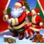 Placeholder: Santa Claus having fun with kids