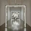 Placeholder: An artistic installation, a frame displays an image that resembles a group of lights.