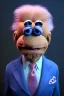 Placeholder: Waist up muppet Portrait, joe Biden as muppet doll, Blue suit retro style, photo studio, blue background, unreal engine 5, concept art, art station, god lights, ray tracing, RTX, lumen lighting, ultra detail, volumetric lighting, 3d.