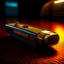 Placeholder: "Sandisk USB stick", retro style, very detailed, amazing movie style imax lighting, sitting on a table, super realistic and sci fi theme