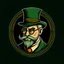 Placeholder: professor balthazar with a hat in style of fancy logo