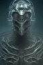 Placeholder: evil predator with crown, alien, brutal face, tron, head, bitcoin eyes, 8k, finely detailed, dark light, photo realistic, hr giger, cyberpunk