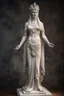 Placeholder: full body stone statue of Virgo Empress Kadosh Iesus Yeshiva Dictator of the Known Universe Queen of Heaven Ishtar Venus Ekadeshi Hathor Asherah Athena Ostara Qudshu Qetesh Britannia Columbia Goddess of many names in Hindu Egyptian Aztec Mayan Native American Japanese Yakut Ancient Greek style, statue, marble granite texture, pale white dull colours, photo-realistic, 50mm lens, f/2.8, natural soft lighting