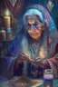 Placeholder: A 76 year old gypsy woman doing a tarot reading