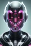 Placeholder: Portrait Sweet black Rabbit ceramic mask, punk, pink suit, cyberpunk, photo studio, black background, unreal engine 5, concept art, ray tracing, lumen lighting, ultra detail, volumetric lighting, 3d.