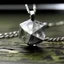 Placeholder: industrial diamond pendant, uncut raw diamond