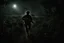 Placeholder: Spectral ghost of a headless soldier carrying a Thompson machine gun through the Congo at night