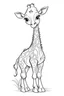 Placeholder: outline art for cute giraffe coloring pages, white background, sketch style, full body, only use outline, clean line art, white background, no shadows and clear and well